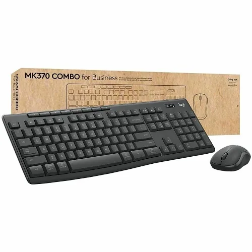 Logitech 920-011887 MK370 Combo Wireless Keyboard and Silent Mouse for Business Graphite, Bluetooth