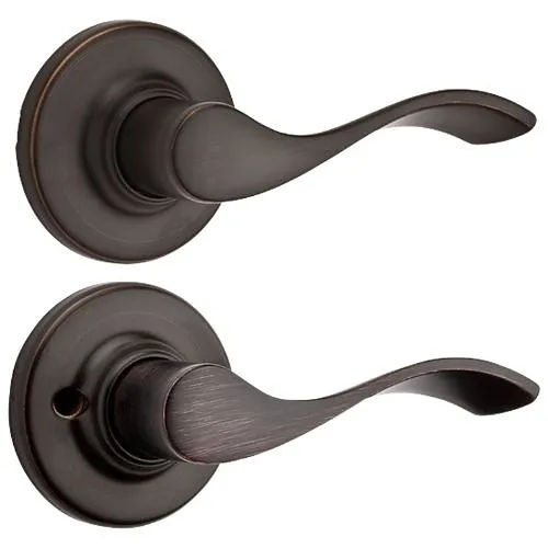 Kwikset 92001-527 Balboa Hall / Closet Passage Door Lever, Venetian Bronze