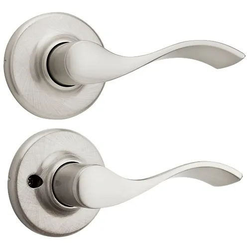 Kwikset 92001-528 Balboa Hall / Closet Passage Door Lever, Satin Nickel