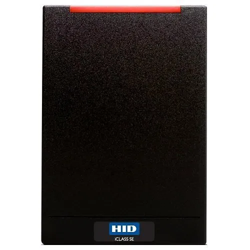 HID 920NTNNEK00000 iCLASS SE R40 Smart Card Reader Wall Switch, Maximum compatibility, Wiegand, Pigtail, Standard v1, Black
