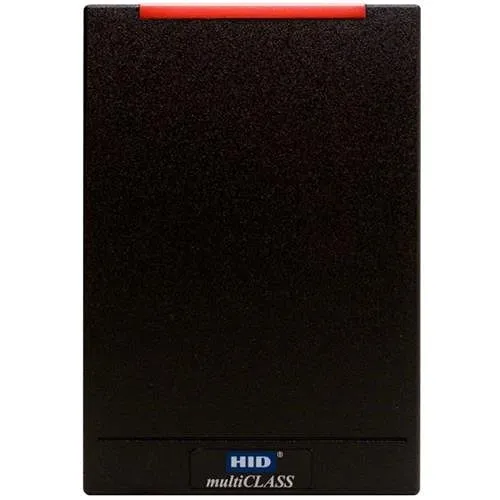 HID 920PTNNEK00000 multiCLASS SE RP40 Smart Card Reader, 125 kHz Supports HID Prox, 13.56 MHz Maximum Compatibility, Wiegand, Pigtail, Standard v1, Black