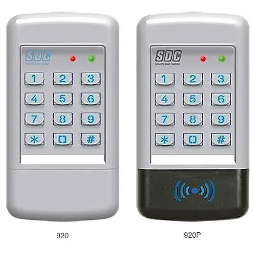 SDC 920PW EntryCheck 920 Series Indoor/Outdoor Stand Alone Digital Keypad, Wiegand Output with Prox Reader, 5-16VDC