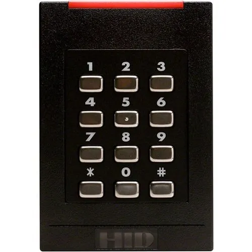HID 921PHPNEK000R2 pivCLASS SE RPK40-H Smart Keypad Reader, 125 kHz HID Prox, AWID and EM4102, 13.56 MHz Contactless PKI-Based FIPS 201, RS485 HDX OSDP, Pigtail, Standard v1, 8-BIT MSG, FIPS 200-BIT