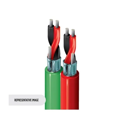 Belden 9451D 053U1000 Line Level Audio Cable, Parallel Pair 22 AWG, Str TC, O/A Foil, PVC Jkt, CMR, 1000' (304.8m) UnReel, Red and Gray Pair