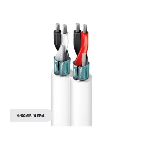 Belden 9451DP 009Z500 22/2 Parallel Pair Line Level Audio Cable, Tinned Copper, FEP insulation, Overall Beldfoil Shield, Flamarrest Jacket, CMP, 500' (152.4m)ReelTuff Box, White