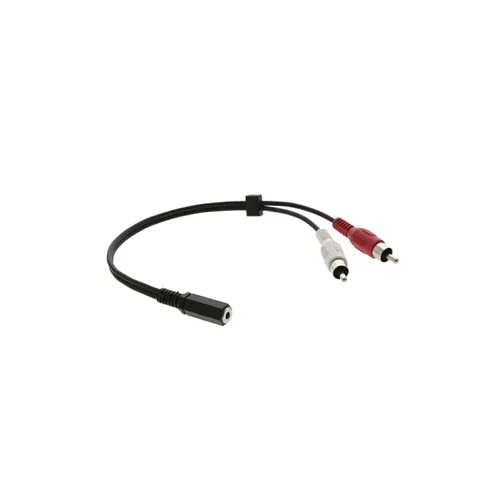 Kramer 95-0112001 Breakout Cable, 3.5mm Female to (2) RCA Male