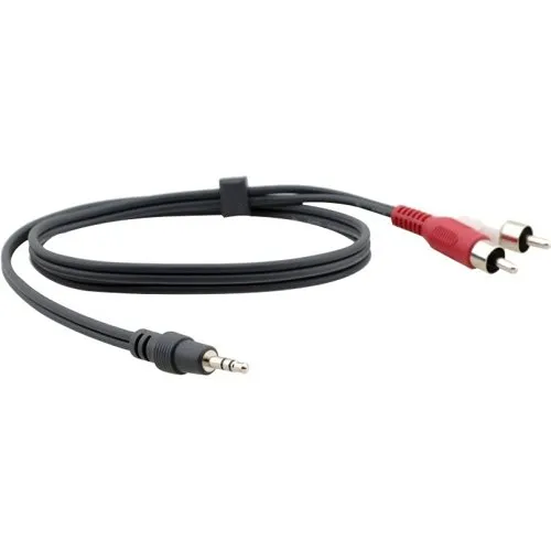 Kramer 95-0122006 C-A35M/2RAM-6 3.5mm (M) to RCA (M) Breakout Cable, 6' (1.8m)