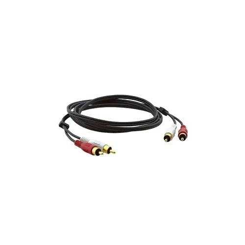 Kramer C-2RAM/2RAM-3 RCA Stereo Audio Cable, 2 RCA Male to 2 RCA Male, 3' (0.9m)