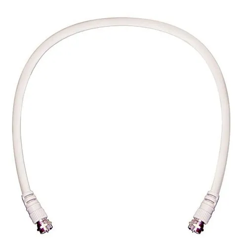 Wilson 950602 2' Low Loss Coaxial Cable with F-Male Connector, 2', White