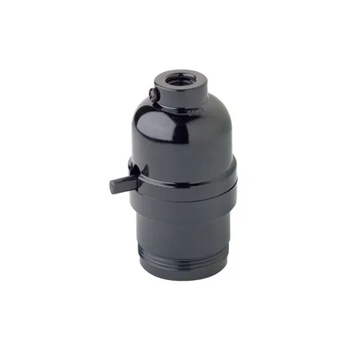 Leviton 95110 Medium Base Complete Shell Electrolier Phenolic Incandescent Lampholder 250 V, Black