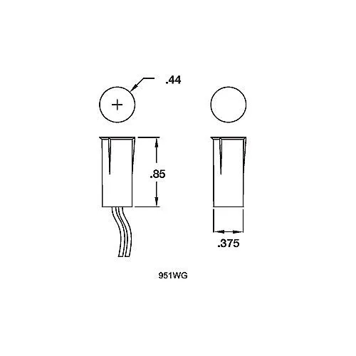 Resideo 951WG-WH 3/8" Diameter Miniature Press-Fit Magnetic Contact, White