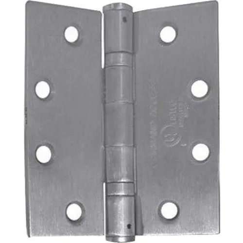 RCI 95226 Electrified Hinge, 2 + 4 Wire 4-1/2" x 4-1/2" x 5 Knuckle x 4' Lead, Brushed Chrome