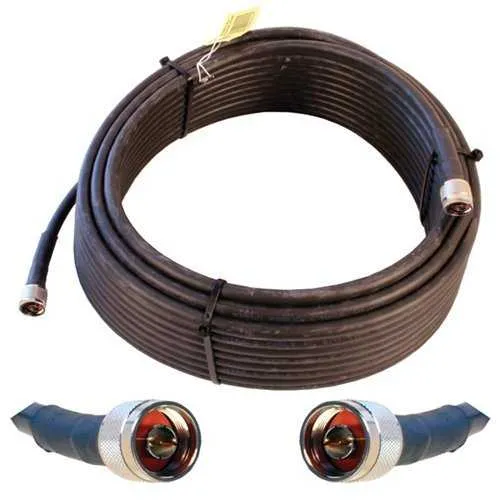 Wilson 952375 Wilson-400 Ultra Low-Loss Cable, 50 Ohms, N-Male to N-Male, 75', Black