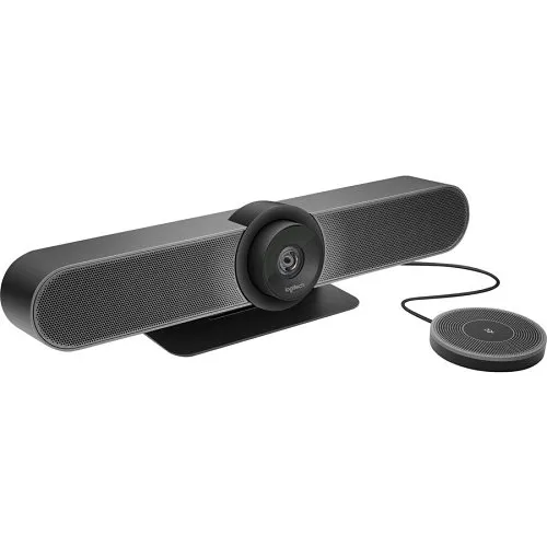 Logitech MeetUp All-In-One 4K ConferenceCam with Ultra-Wide Lens for Small Rooms Plus Expansion Mics