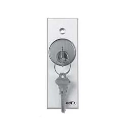 RCI 960NMO28 Narrow Momentary Keyswitch, Brushed Anodized Aluminum