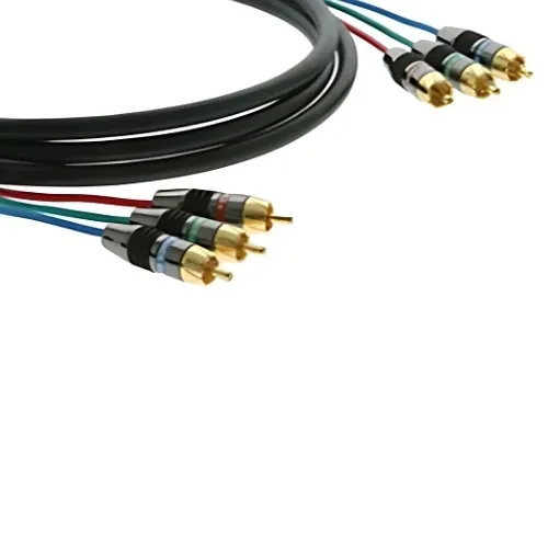 Kramer C-R3VM/R3VM-3 3-RCA Male to 3-RCA Male Component Video Mini High-Resolution Cable, 3'