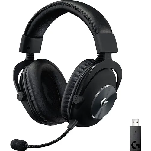 Logitech 981-000906 Logitech G PRO X Wireless Gaming Headset with Blue VO!CE, Black