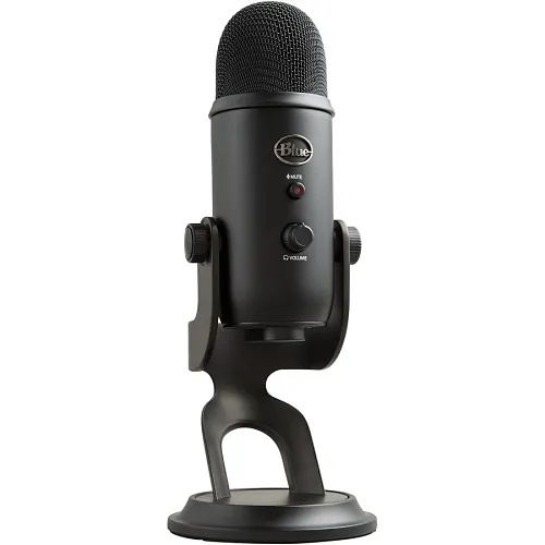 Logitech 988-000100 Yeti Premium Multi-Pattern USB Microphone with Blue VO!CE, Blackout
