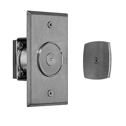 Norton Rixson 989 Tri-Volt Flush Mount Electromagnetic Door Holder/Release, Wall Mounted, Sprayed Aluminum