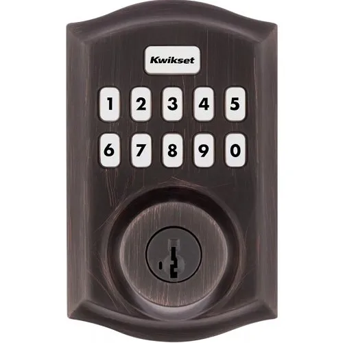 Kwikset 98930-002 Connect 620 Traditional Keypad Connected Z-Wave Smart Lock, Venetian Bronze