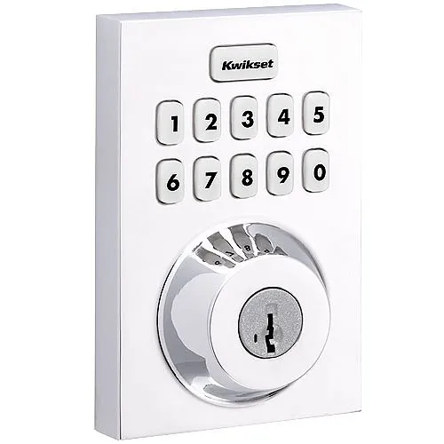 Kwikset HC620 CNT Home Connect 620 Contemporary Keypad Connected Z-Wave 700 Smart Lock, Polished Chrome