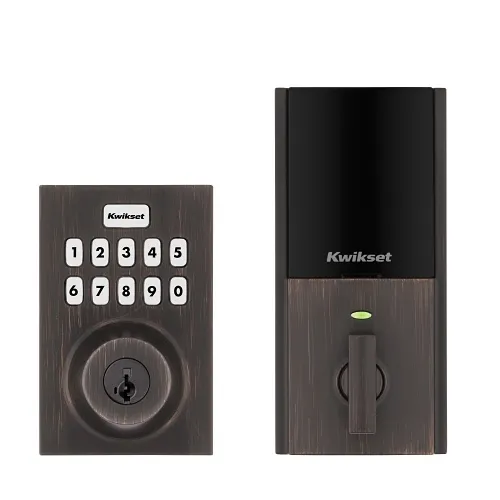 Kwikset 98935-005 HomeConnect 620 Long-Range Z-Wave Contemporary Smart Lock, 920 MHz, Venetian Bronze