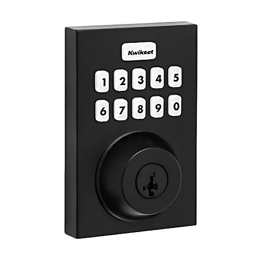 Kwikset 98935-007 Home Connect 620 Contemporary Keypad Smart Lock with Z-Wave Technology, Matte Black Finish
