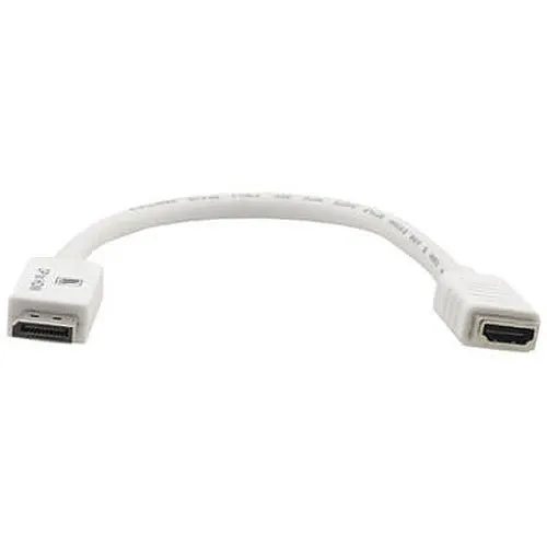 Kramer 99-9697030 ADC-DPM/HF DisplayPort (M) to HDMI (F) Adapter Cable, 1' (0.3m), White