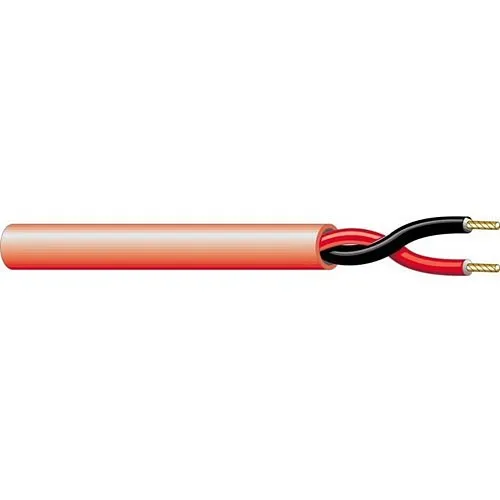West Penn 990RD1000 16/2 Solid Unshielded FPLR Fire Alarm Cable, 1000' (304.8m) Reel, Red