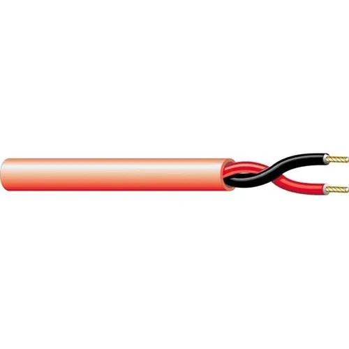 West Penn 990SRD1000 16/2 Stranded Unshielded FPLR Fire Alarm Cable, 1000' (304.8m) Reel, Red