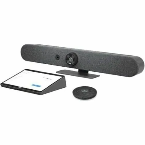 Logitech 991-000533 Rally Bar Mini Room Kit with Rally Bar Mini, Tap CAT5e Controller, (1) Mic Pod