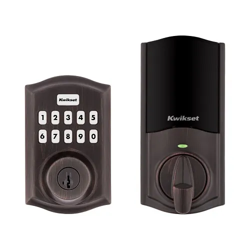 Kwikset 99140-031 3.0 SmartCode Traditional Electronic Deadbolt with Zigbee Technology, Venetian Bronze