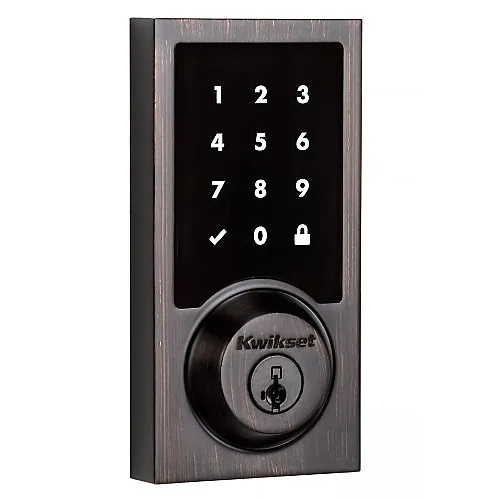 Kwikset 916CNT ZB 11P SmartCode Contemporary Electronic Deadbolt with Zigbee Technology, Venetian Bronze