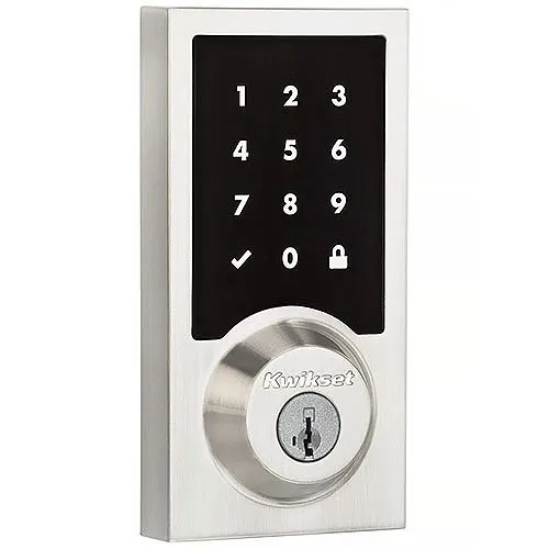Kwikset 916 CNT Smartcode Contemporary Electronic Deadbolt with Z-Wave Technology, Satin Nickel (Replaces 99160-016)