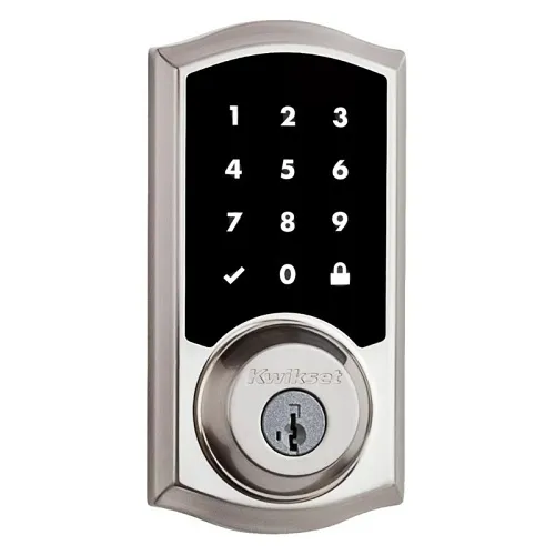 Kwikset 99180-001 Home Connect 918 Z-Wave LR Smart Lock, Traditional Style, Satin Nickel