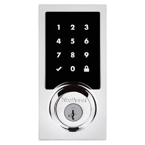 Kwikset 99180-005 Home Connect 918 Z-Wave LR Smart Lock, Contemporary Style, Polished Chrome