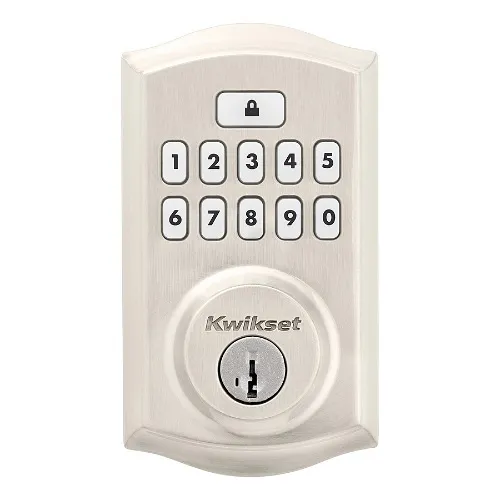 Kwikset 992600-001 SmartCode 260 Series Traditional Residential Electronic Deadbolt with SmartKey and Keypad, Zinc