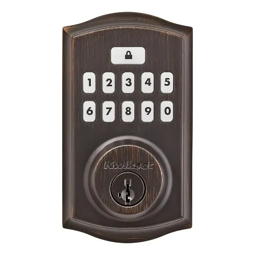 Kwikset 992600-003 Smartcode 260 Series Electronic Residential Touchpad Entry Deadbolt, 2 Grade, Bronze