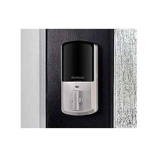 Kwikset 99390-001 Halo Wi-Fi Smart Lock Keyless Entry Electronic Touchscreen Deadbolt Featuring SmartKey Security, Satin Nickel