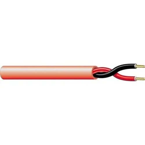 West Penn 994SRD0500 14/2 Stranded Unshielded FPLR Fire Alarm Cable, 500' (152.4m) Reel, Red