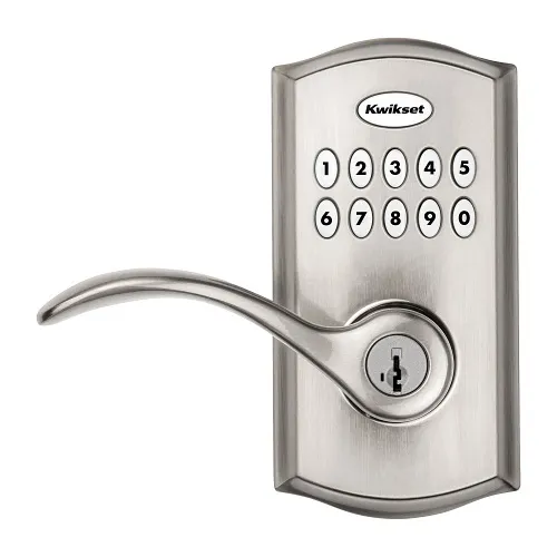 Kwikset 99550-002 SmartCode 955 Pembroke Light Commercial Electronic Lever, Satin Nickel