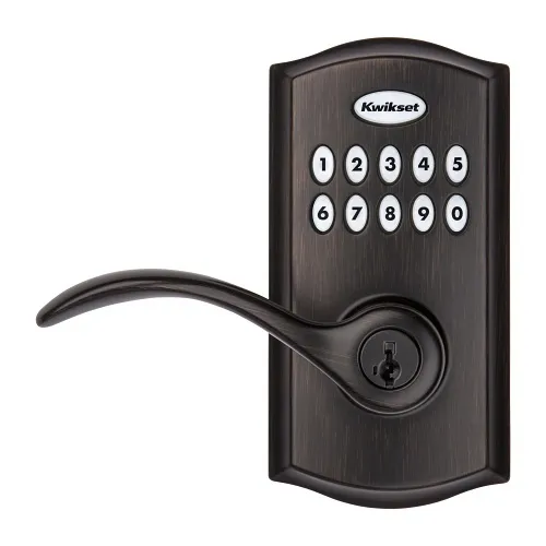 Kwikset 99550-003 SmartCode 955 Pembroke Light Commercial Electronic Lever, Venetian Bronze