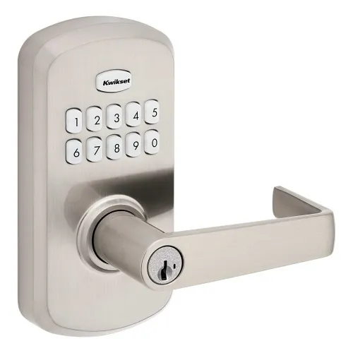 Kwikset 99550-011 Kingston Light Commercial Electronic Lever, Satin Nickel
