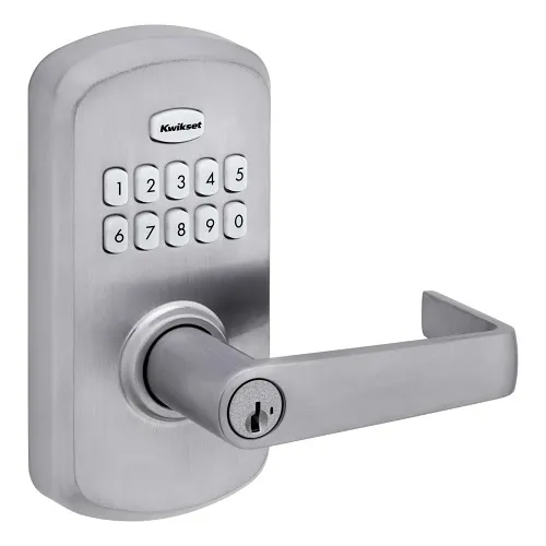 Kwikset 99550-012 Kingston Light Commercial Electronic Lever, Satin Chrome
