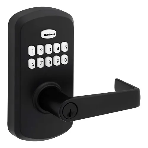 Kwikset 99550-013 Kingston Light Commercial Electronic Lever, Matte Black