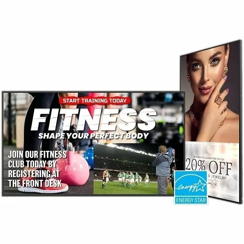 Planar 998-2654-02 75" Diagonal UHD LED Backlight Digital Signage Display with 450 Nit Brightness