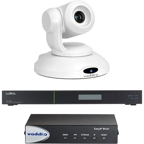 Vaddio EasyIP 10 Mixer AV Over IP Classroom System Base Kit, White (999-60321-000W)
