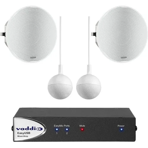 Vaddio 999-86600-000 EasyTALK USB Camera Audio Kit, Includes Ceiling Speakers, CeilingMIC Conferencing Microphone and EasyUSB Mixer