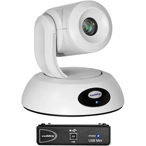Vaddio RoboSHOT 12E 8.5 MP QDVI System Series Video Conferencing Camera, 12x Optical Zoom OR 30x Zoom, White (999-99010-000W)