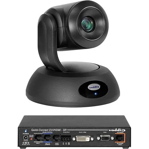 Vaddio RoboSHOT 12E 8.5 MP QDVI System Series Video Conferencing Camera, Black (999-99060-000)